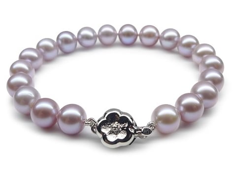 7-8 mm Lavender Freshwater Pearl Set 14K Gold